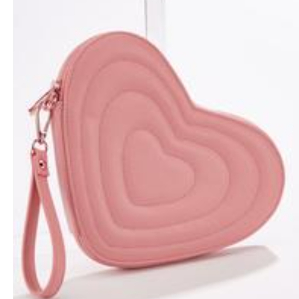 Valentine Pink Heart Wristlet ,NWT